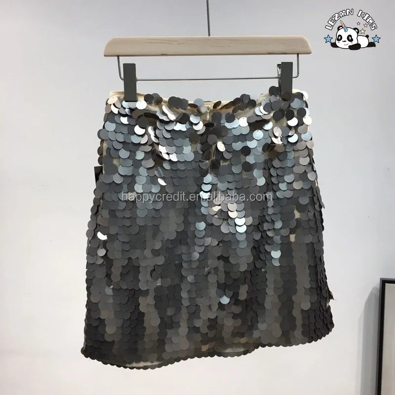 LEZONKIDS - Custom Flip Sequin Girls Skirts Rainbow Sequin Kids Skirt Girls Skirt for 2-12Years